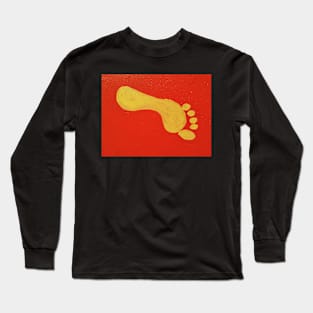 FOOT LONG outline in YELLOW Long Sleeve T-Shirt